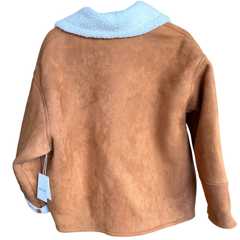 Mother The Brrly Coat Wash Staying In Size Large Brown White Warm Coat Luxury - Picture 3 of 16